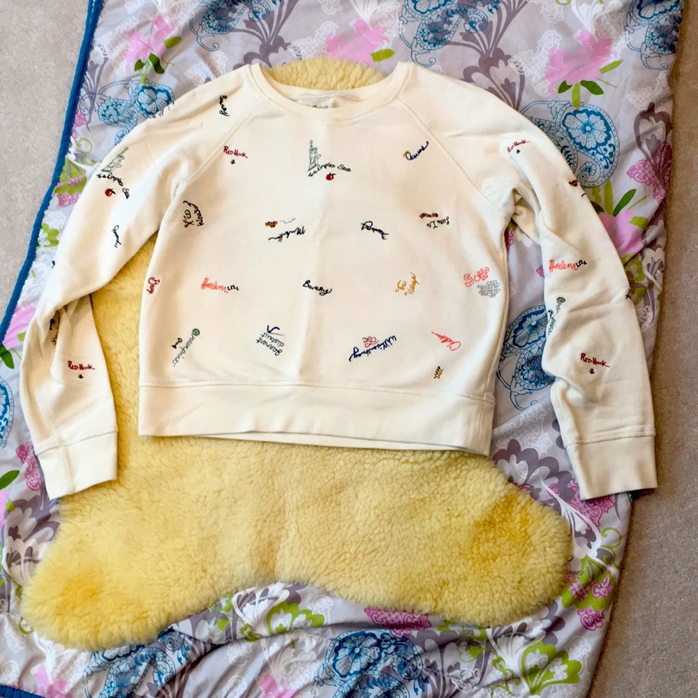 Cropped New York theme sweatshirt